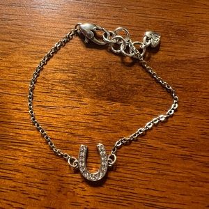 Brighton STARRY NIGHT HORSESHOE  Silver Crystals Petite Bracelet